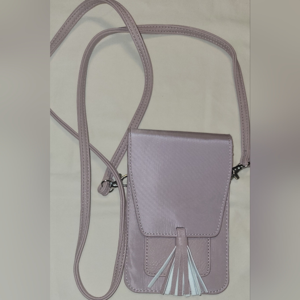 Cross body phone holder w card slots